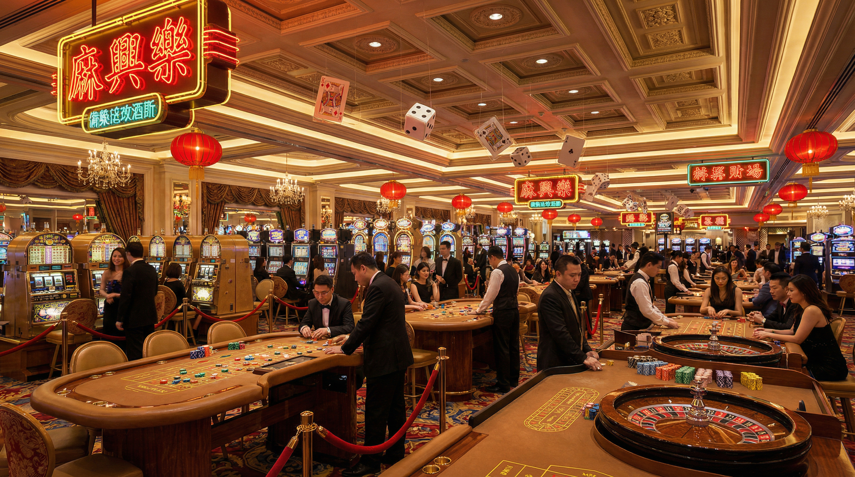 网络赌博豪华赌场大厅展示百家乐轮盘德州扑克游戏